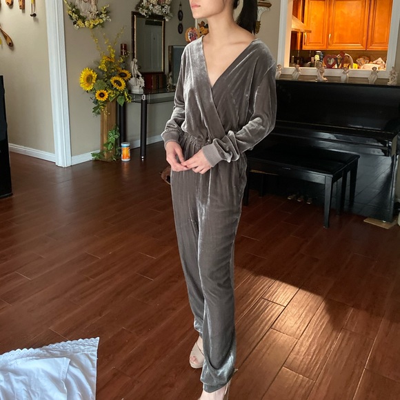 St. John Velvet Jumpsuit - Picture 3 of 8